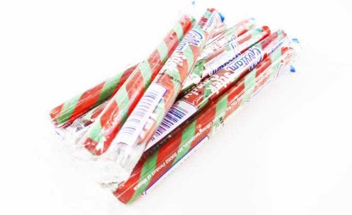 Strawberry Red & Green Old Fashioned Hard Candy Sticks: 10 Count (individually Wrapped) logo
