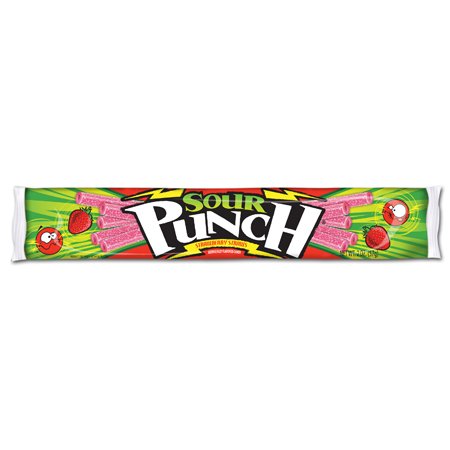 Strawberry Sour Punch Straws, 24 Count logo