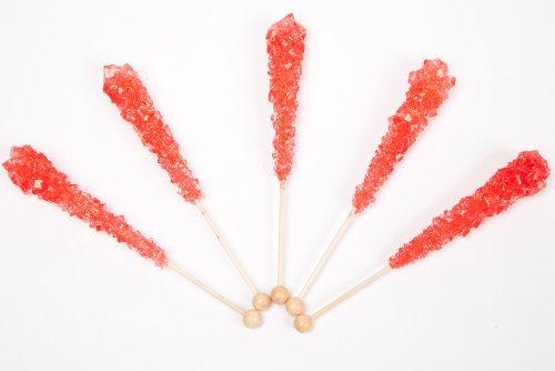 Strawberry Wrapped Rock Candy Sticks (10 Pieces) logo