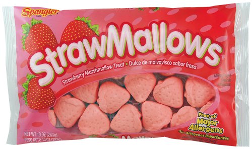 Strawmallows Marshmallows 4-10 Oz Bags Strawberry Flavor logo