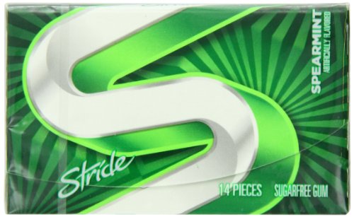 Stride Gum, Spearmint, 14-piece Packs (Pack of 24) logo