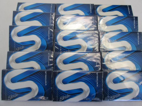 Stride Gum Winterblue Artificial Flavored Sugarfree Chewing Gum – 15 Pack 14 Pieces (210 Pieces Total) logo