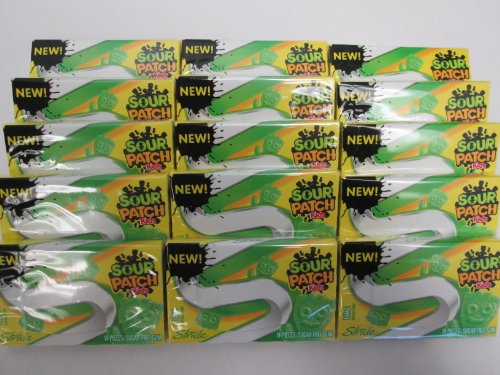 Stride Sour Patch Kids Lime Artificially Flavored Chewing Gum Sugar Free Gum With 0g Total Fat- 15 Pack of 14 Sticks (210 Sticks Total) logo