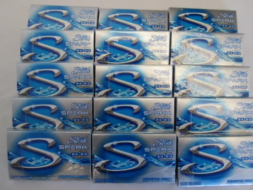 Stride Spark Gum Kinetic Mint Artificial Flavored Sugarfree Chewing Gum – 15 Pack 14 Pieces (168 Pieces Total) logo