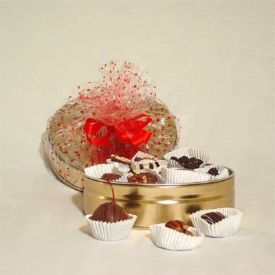 Sugar-free Chocolate Assortment Gift Tin (16 Oz.) logo