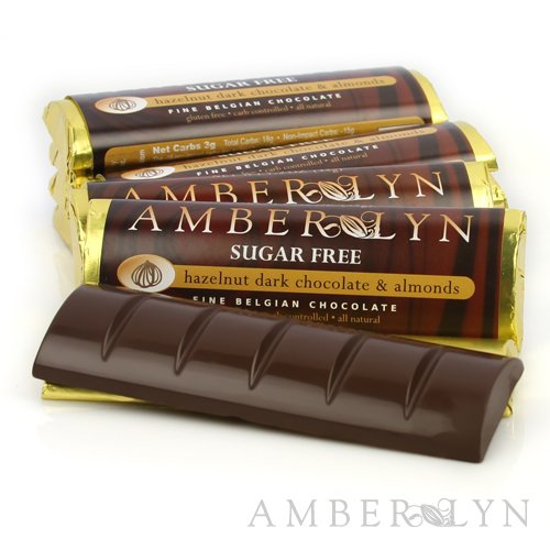 Sugar Free Hazelnut Dark Chocolate Bars With Almonds, 24 Ct logo