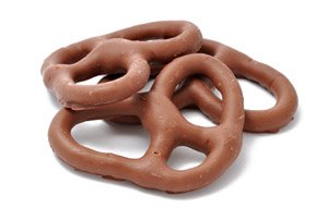 Sugar Free Milk Chocolate Covered Pretzels, 16 Oz. (1 Lb) logo