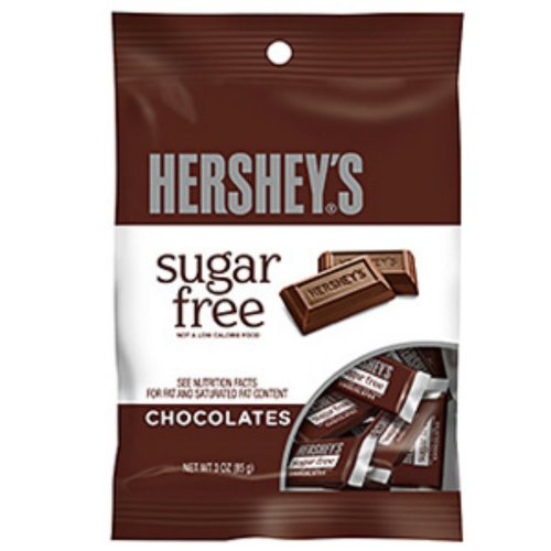 Sugar Free Mini Hersheys Chocolate Bars 3 Ounce Theater Size Pack 12 Bags logo