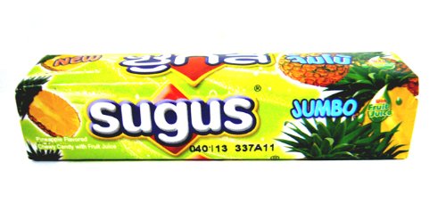 Sugus Jumbo Chewy Candy Candies Bar Pineapple Flavor Sweet & Sour Delicious Product Of Thailand logo