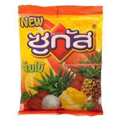 Sugus Jumbo Lychee and Pineapple Gummy Candy 105g. logo