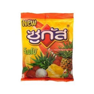 Sugus Jumbo Pineapple and Lychee Flavoured Chewy Candy 105 Grams logo