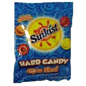 Sunkist Hard Candy, Made With Natural Fruit Juice, Citrus Blend, 4 Ounces (Pack of 6) logo