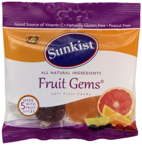 Sunkist Jelly Belly Fruit Gems, 3.1 Ounce (Pack of 12) logo