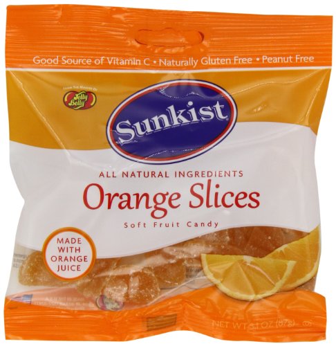 Sunkist Jelly Belly Slices, Natural Orange, 3.1 Ounce (Pack of 12) logo
