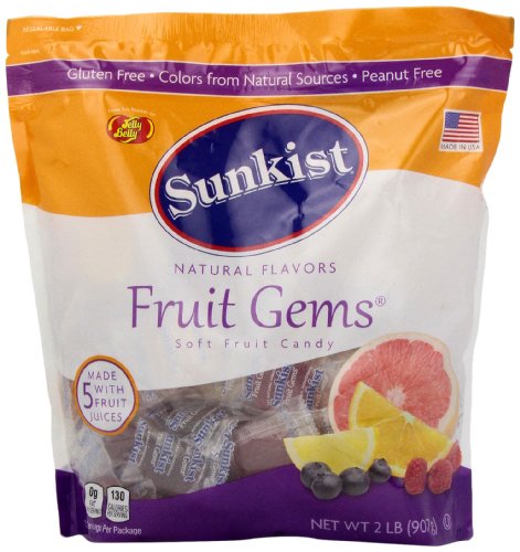 Sunkist Soft Candy, Fruit Gems, 2 Pound logo