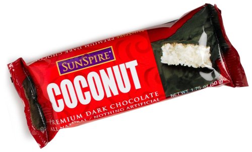 Sunspire Coconut Dark Chocolate Bar, 1.75 Ounce Bars (Pack of 12) logo