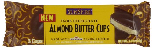 Sunspire Dark Chocolate Almond Butter Cups, 1.2 Ounce Packages (Pack of 24) logo