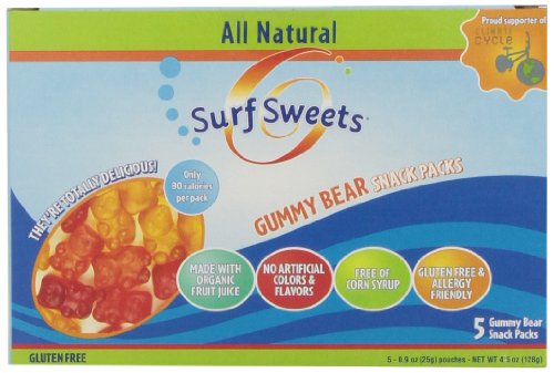 Surf Sweets Gummy Bears Snack Packs, 0.9 Ounce (Pack of 3) logo