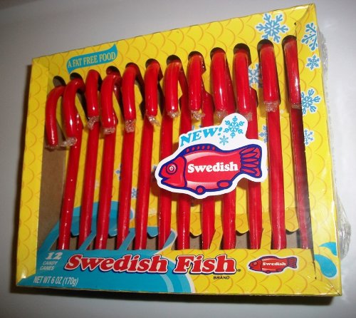 Swedish Fish Candy Canes 12ct logo