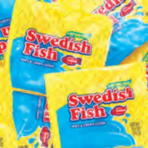 Swedish Fish Candy Treat Size Packs 1lb Bag logo