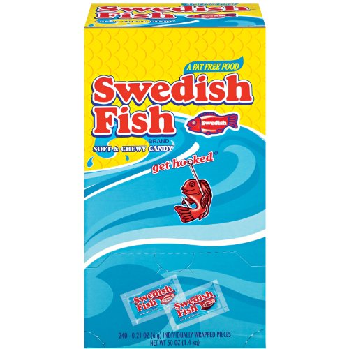 Swedish Fish, Net Wt. 50 Oz, 240-count Individually Wrapped logo