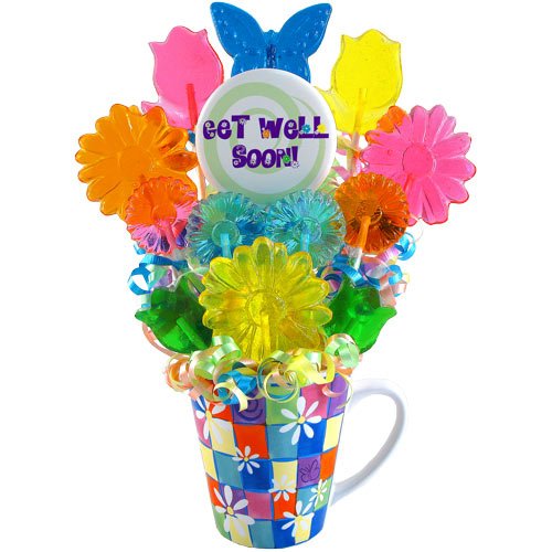 Sweet Flowers Get Well Lollipops logo
