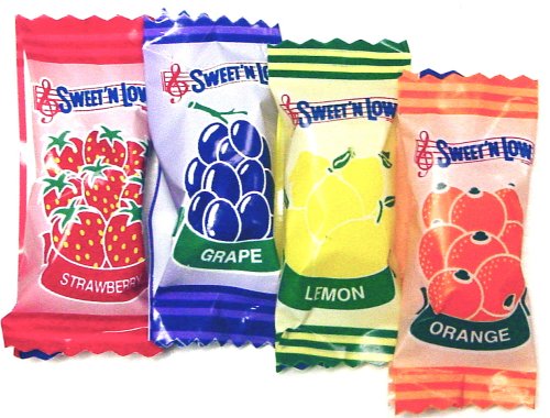 Sweet N Low Assorted Fruit Hard Candy 1 Pound, Ind Wrapped, Kosher Circle U- D logo