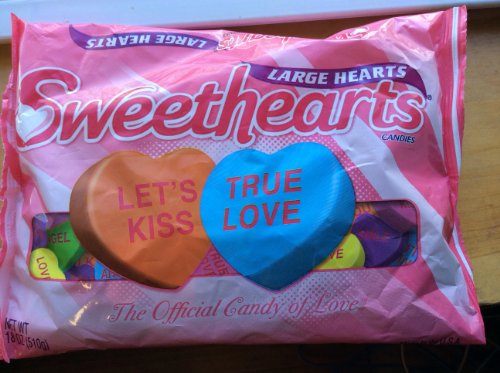 Sweethearts Large Conversation Hearts – Valentines Day – 18 Ounce Bag logo