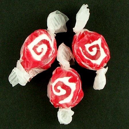 Taffy Town Salt Water Taffy 2.5 Pound Red Licorice logo