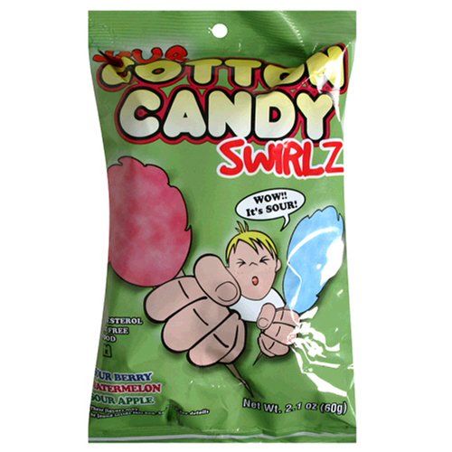 Taste Of Nature Sour Cotton Candy Swirilz, 2.1 ounce Bags (Pack of 24) logo