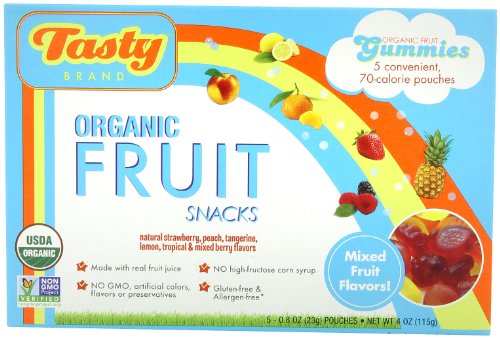 Tasty Brand Organic Fruit Snacks, Mixed Fruit Flavors, 4 Ounces 5-count Packages (Pack of 6) logo