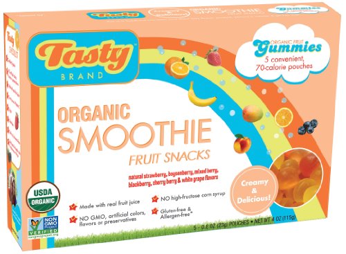 Tasty Brand Organic Fruit Snacks, Smoothie, 4 ounce Boxes (Pack of 6) logo