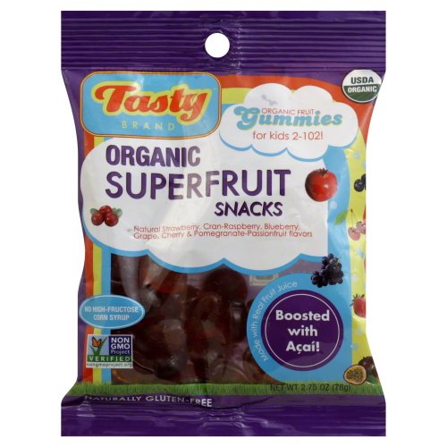 Tasty Brand Organic Fruit Snacks Superfruit – 2.75 Oz logo
