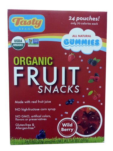 Tasty Brand Organic Fruit Snacks Wild Berry 24-0.8oz Pouches logo