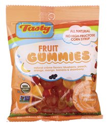 Tasty Brand – Organic Smoothie Fruit Snacks Gummies For Kids 2-102 – 2.75 Oz. logo