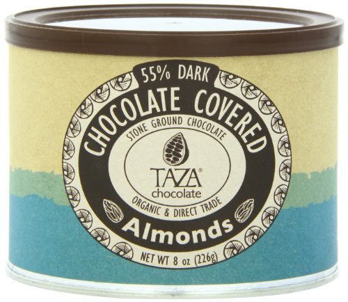 Taza Chocolate Chocolate Covered Almonds, 8 Ounce logo