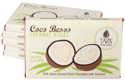 Taza Chocolate Dark Chocolate Bar With Coconut, Coco Besos, 3 Ounce logo