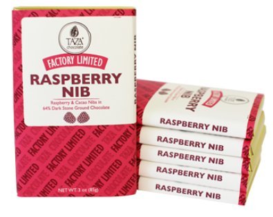 Taza Organic Chocolate Raspberry Nib Bar 64% Dark Bar, 3 Ounces logo