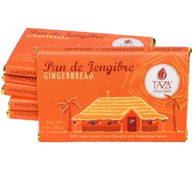 Taza Organic Pan De Jengibre (gingerbread) Chocolate, 3 Oz / 85 Gram Bar logo