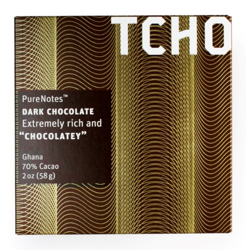 Tcho Dark Chocolate Extremely Rich and Chocolatey Purenotes Bar 70% Cacao Ghana logo