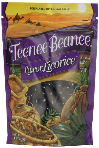 Teene Beanee Luxor Licorice Jelly Beans, 8.5 ounce Bags (Pack of 12) logo