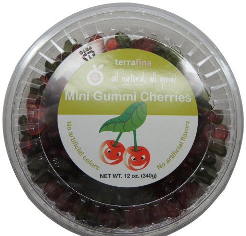 Terrafina All Natural Mini Gummy Cherries, 12-ounces logo