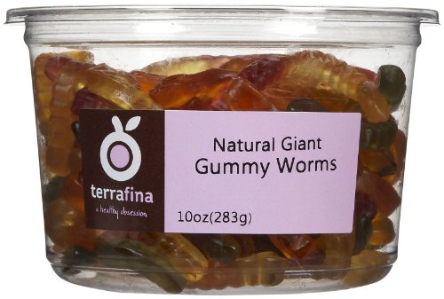 Terrafina Natural Giant Gummy Worms-10 Oz logo