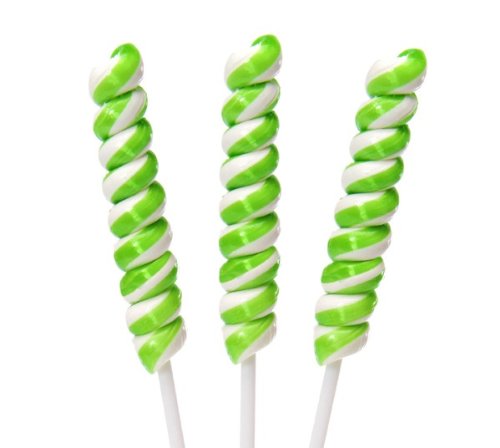 Tesla’s Lime Tiny Twist Pops Green & White 48 Count logo