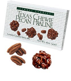 Texas Based Lammes Chewy Pecan Pralines 16 Oz Box logo