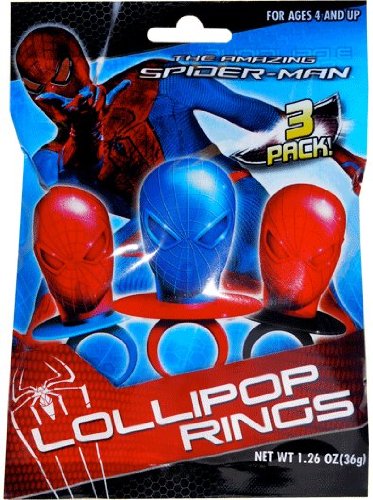 The Amazing Spider-man 3-pack Lollipop Rings logo