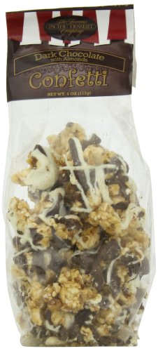 The Famous Pacific Dessert Company Dark Chocolate Confetti With Almonds, 4 ounce (Pack of 6) logo