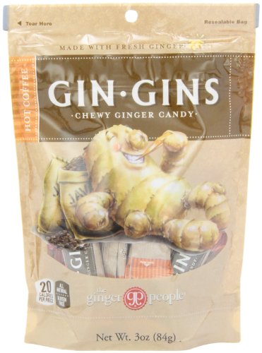 The Ginger People Hot Coffee Ginger Chews, 3 ounce Bags (Pack of 24) logo