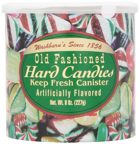 The Original Christmas Hard Candies Washburn’s Old Fashion Mix 8 Oz. Canister logo