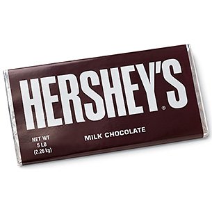 The World’s Largest Chocolate Bar, 5lb Hershey’s Milk Chocolate Bar logo